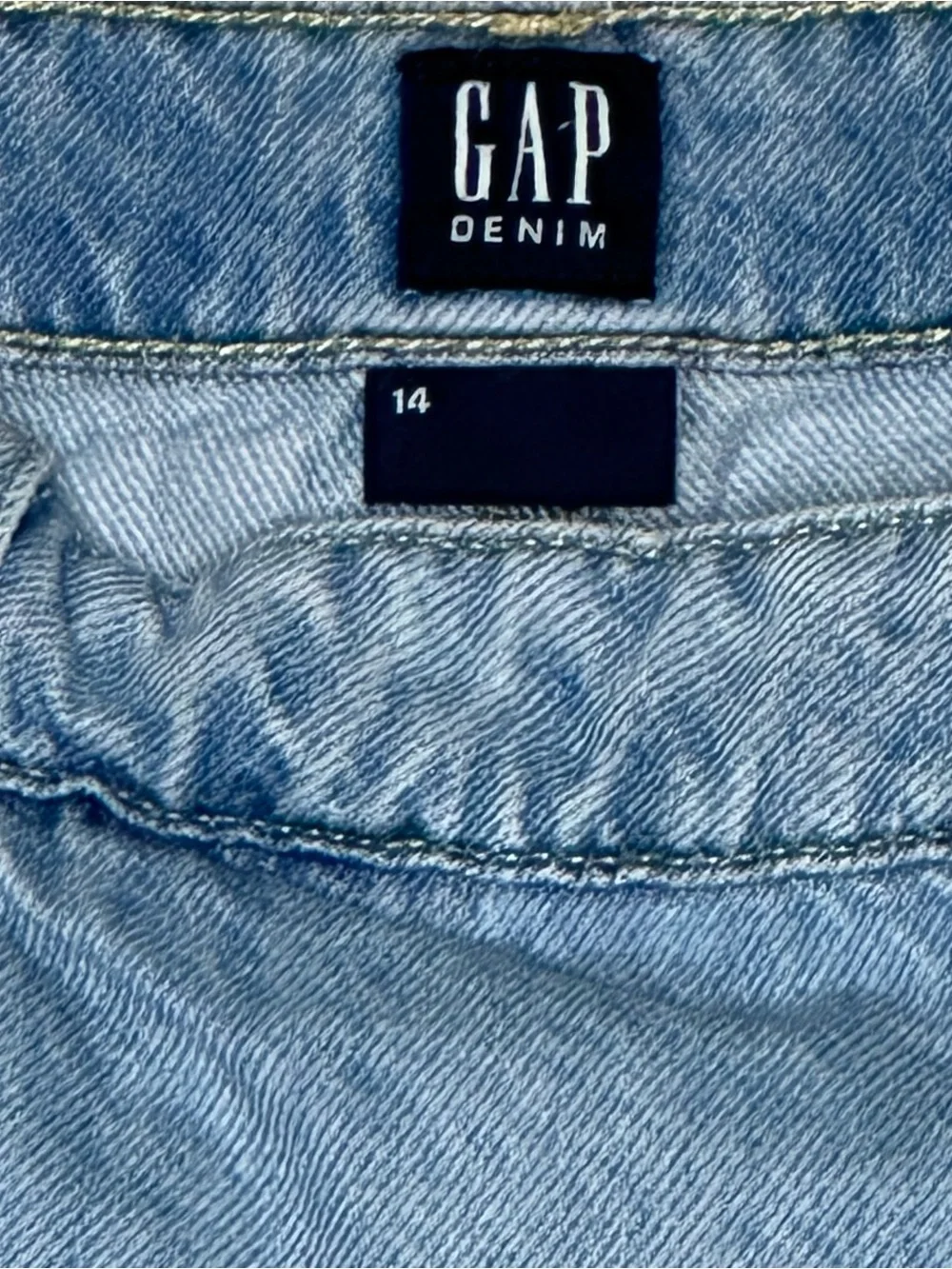 GAP Kids Denim Button-Front Wrap Mini Skirt (shorts) Sz 14